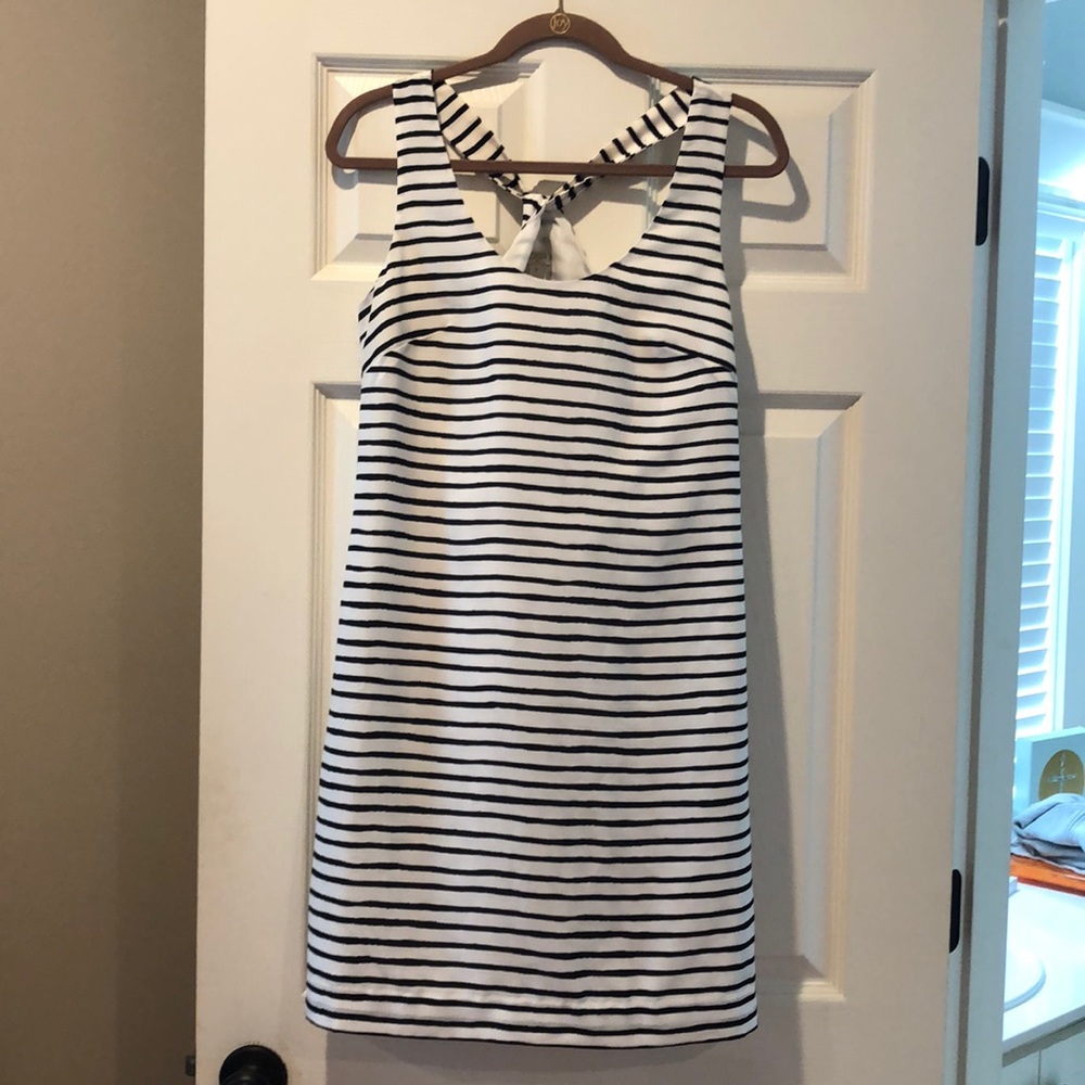 Jcrew black & white stripe EUC size 2
